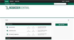 Desktop Screenshot of bcsoccercentral.com