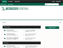 Tablet Screenshot of bcsoccercentral.com